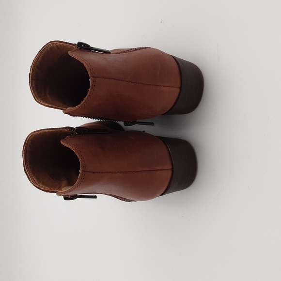 Lucky Brand Ankle Booties Leather Brown 9M Casual Office Vacation Y2K Festival - Picture 5 of 13